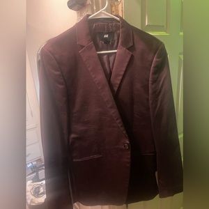 44R men’s suit jacket H&M Dark Magenta